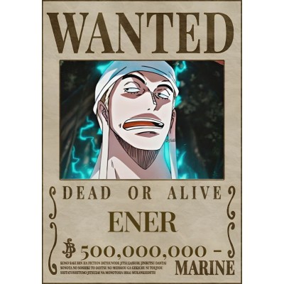 Placa Decorativa OnePiece Wanted Ener